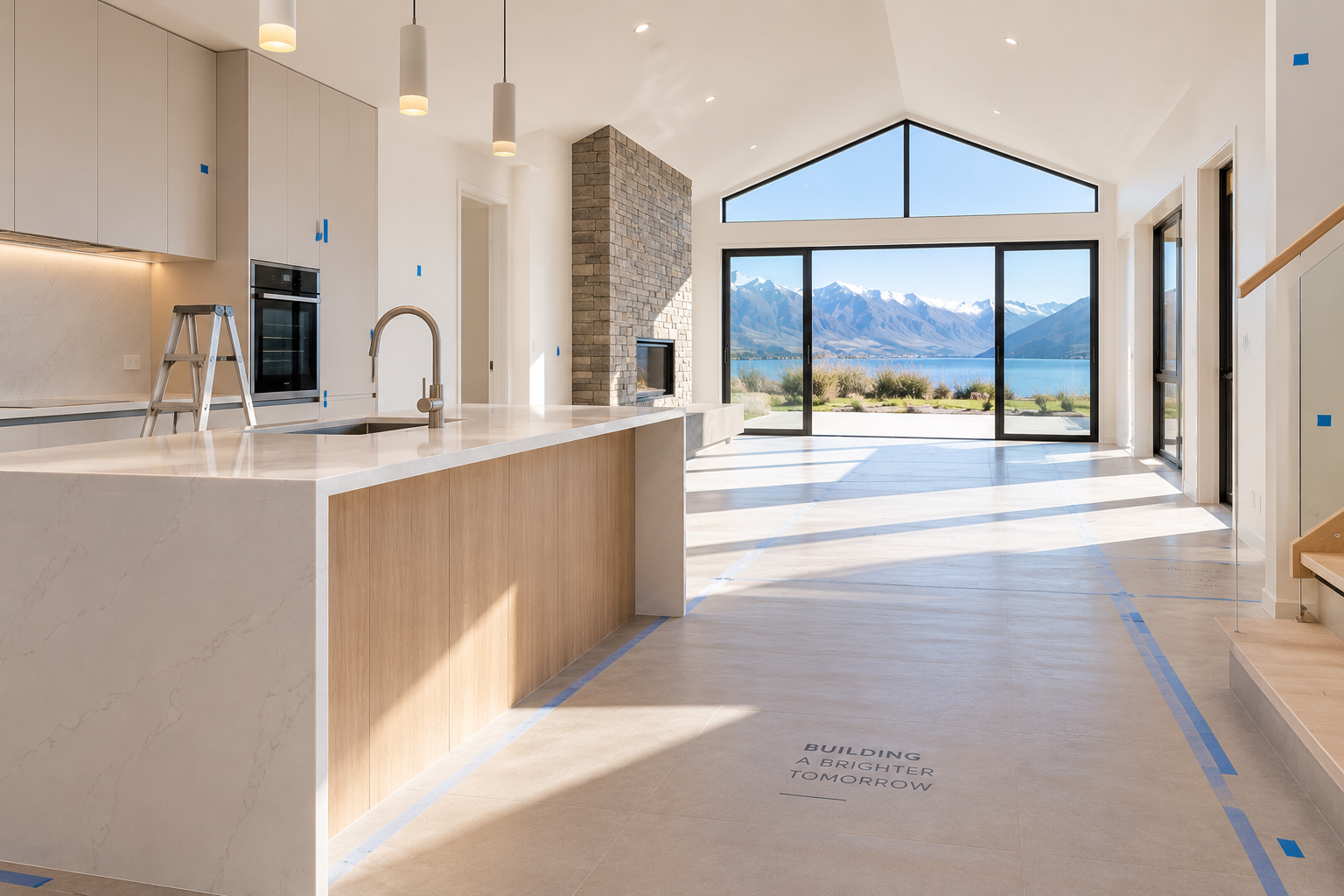 A newly completed property prepared for builder handover